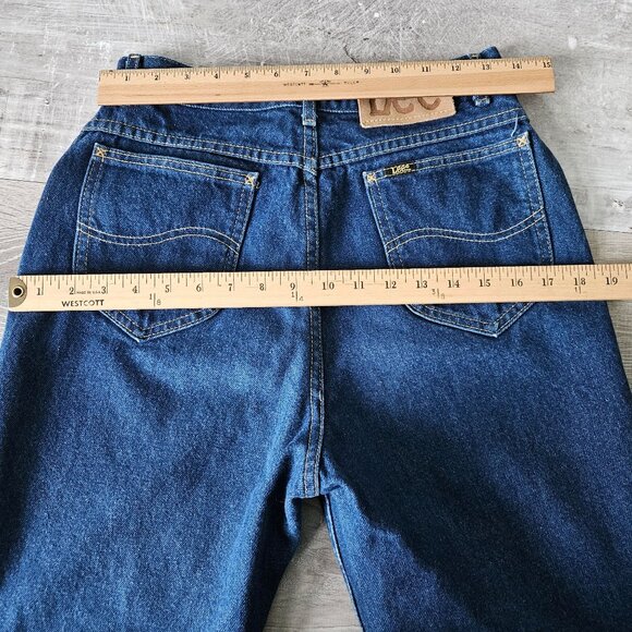 Vintage Lee Womens High-Waisted Blue Denim Jeans Size 11 Union Made In USA - Picture 11 of 16